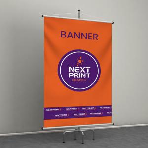 Banner por Metro ² Lona 440g 4x0(Frente Colorido) Sem Revestimento Bastão de madeira e ponteira de plástico