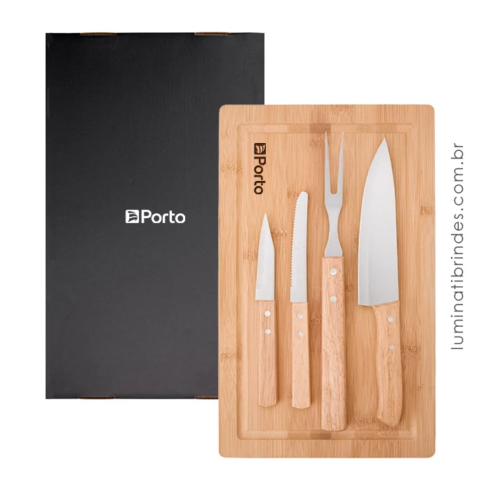 Kit Grill Prime com Tábua de Bambu