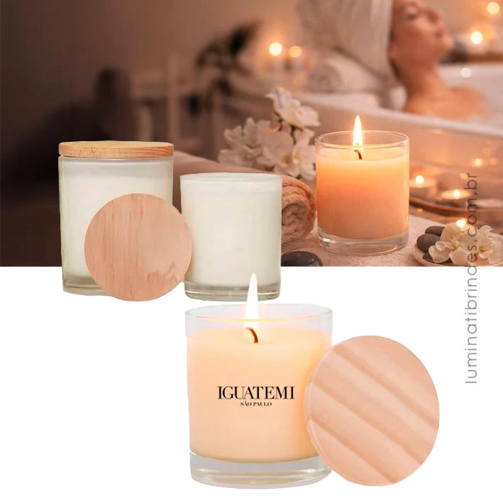 Vela Essence Vidro Bambu Evento