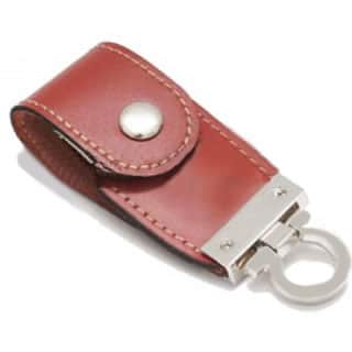 Pen Drive Silver Leather | Pen Drives Brindes em Couro | Memory