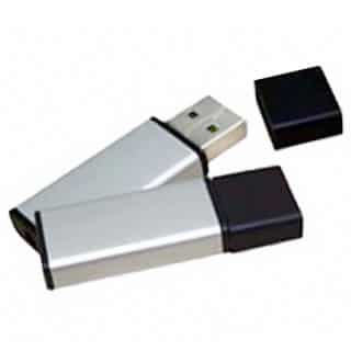 Pen Drive Plástico Prateado Personalizado com Tampa 4Gb, 8Gb e 16Gb