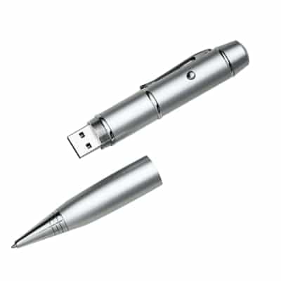 Kit 3 em 1 - Caneta, Pen drive 4Gb e Laser Point - Personalizados S177