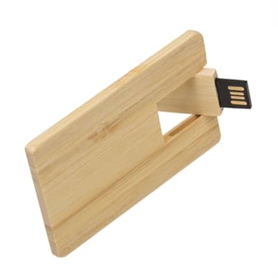 Pen Drive Card ECO 4 em Bambú | Brindes Pen Drives | Memory Brindes