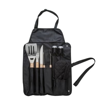 Kit para Churrasco de 8 Peças com Avental K095 | Memory Brindes