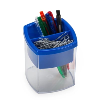 Porta caneta plástico com porta clips C076 - Memory Brindes