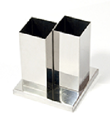 Porta-Canetas de Aço Inox com Base Personalizado L024