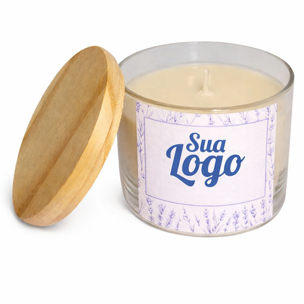Vela Aromática Personalizada com seu Logo | Brinde Premium