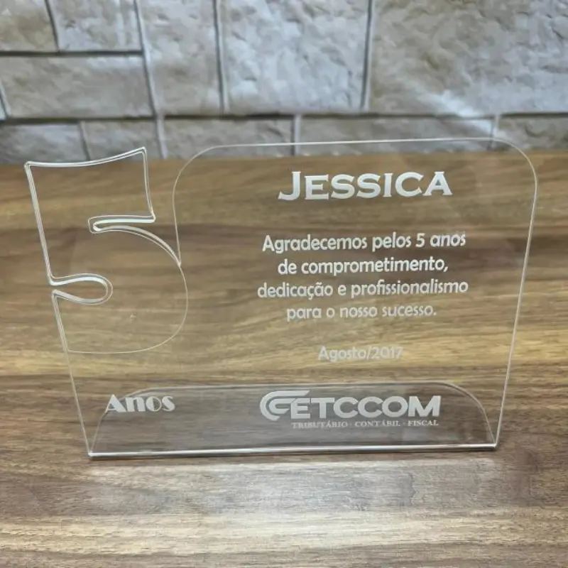 Placa de homenagem personalizada