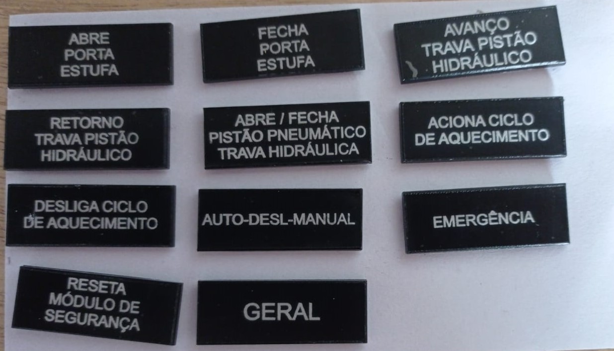 Etiquetas de acrílico